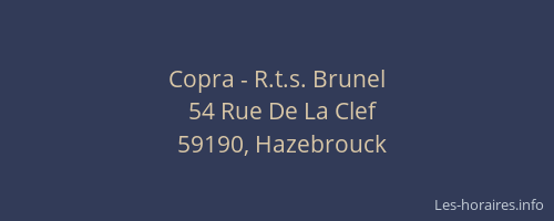 Copra - R.t.s. Brunel