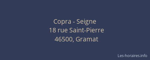 Copra - Seigne