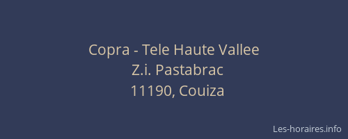 Copra - Tele Haute Vallee