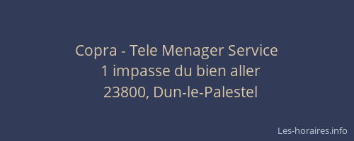 Copra - Tele Menager Service