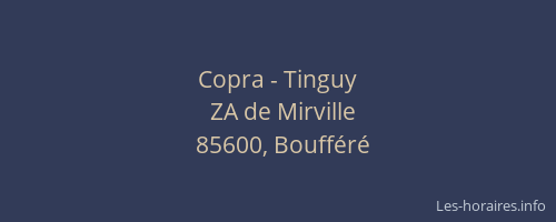 Copra - Tinguy