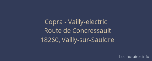 Copra - Vailly-electric