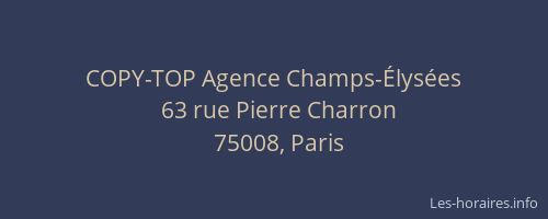 COPY-TOP Agence Champs-Élysées