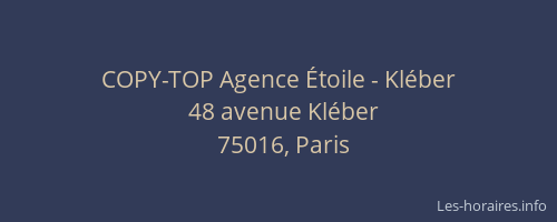 COPY-TOP Agence Étoile - Kléber