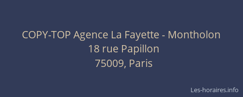 COPY-TOP Agence La Fayette - Montholon