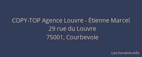 COPY-TOP Agence Louvre - Étienne Marcel