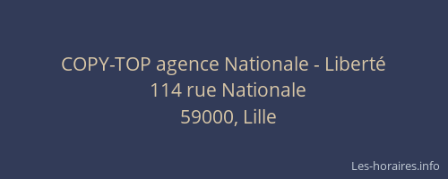 COPY-TOP agence Nationale - Liberté