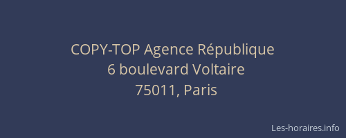 COPY-TOP Agence République