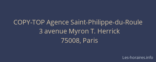 COPY-TOP Agence Saint-Philippe-du-Roule