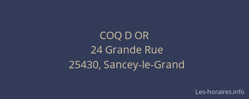 COQ D OR