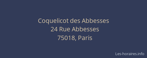 Coquelicot des Abbesses