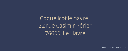 Coquelicot le havre