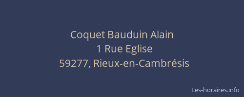 Coquet Bauduin Alain