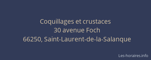Coquillages et crustaces