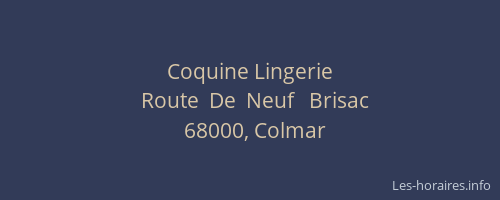 Coquine Lingerie