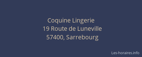 Coquine Lingerie