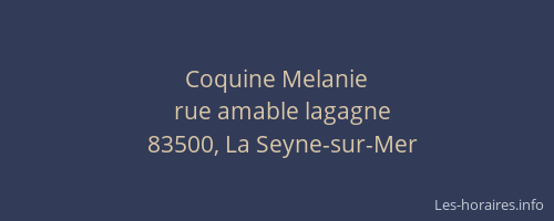 Coquine Melanie