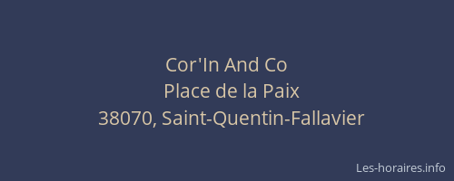 Cor'In And Co
