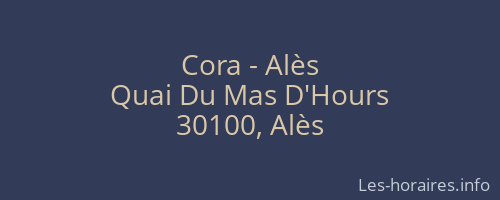 Cora - Alès