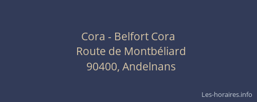 Cora - Belfort Cora