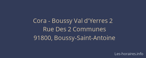 Cora - Boussy Val d'Yerres 2