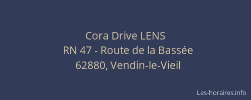 Cora Drive LENS