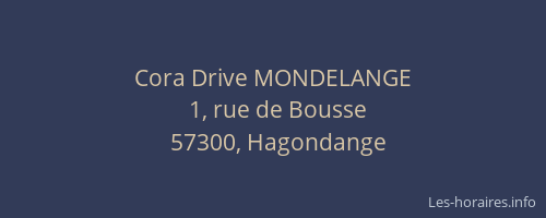 Cora Drive MONDELANGE
