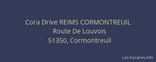 Cora Drive REIMS CORMONTREUIL