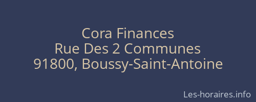 Cora Finances