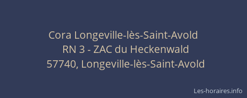 Cora Longeville-l&egrave;s-Saint-Avold