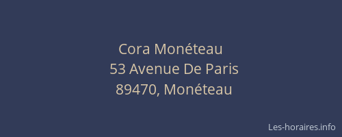 Cora Mon&eacute;teau