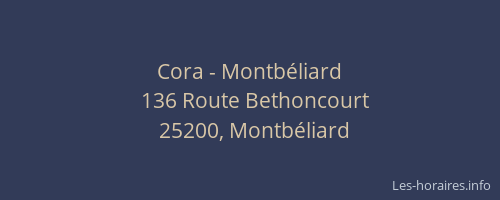 Cora - Montbéliard