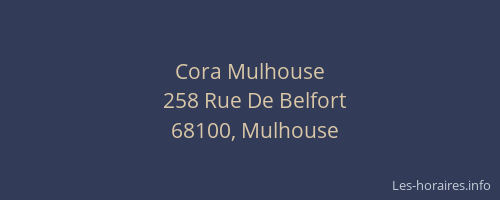 Cora Mulhouse