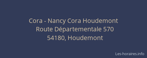 Cora - Nancy Cora Houdemont