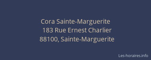Cora Sainte-Marguerite