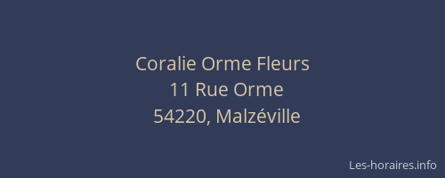 Coralie Orme Fleurs
