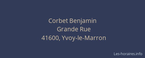 Corbet Benjamin