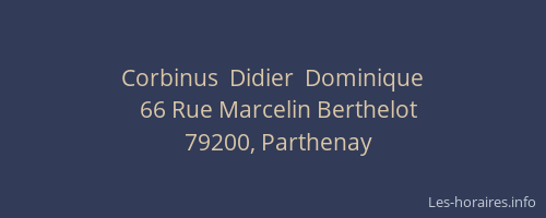 Corbinus  Didier  Dominique