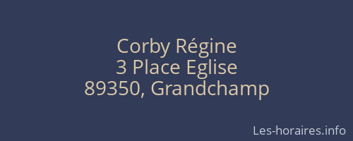 Corby R&eacute;gine