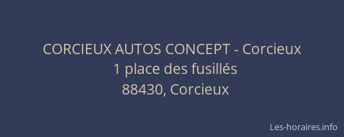 CORCIEUX AUTOS CONCEPT - Corcieux