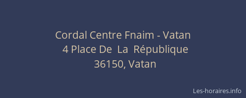 Cordal Centre Fnaim - Vatan