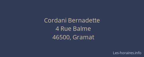 Cordani Bernadette