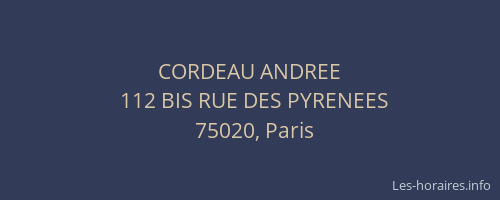 CORDEAU ANDREE