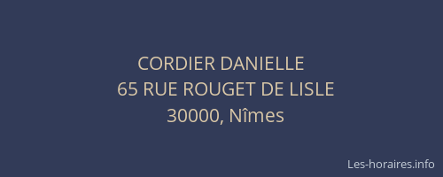 CORDIER DANIELLE