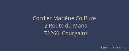 Cordier Marl&eacute;ne Coiffure