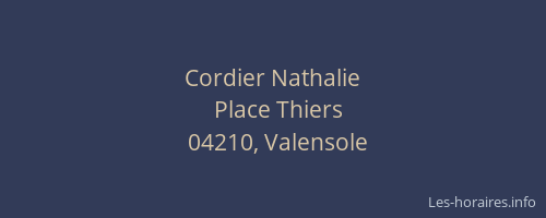 Cordier Nathalie