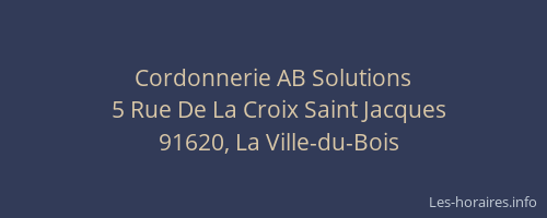 Cordonnerie AB Solutions