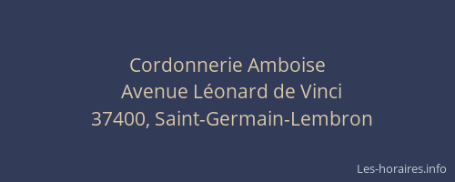 Cordonnerie Amboise
