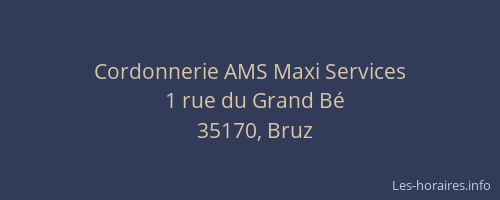 Cordonnerie AMS Maxi Services