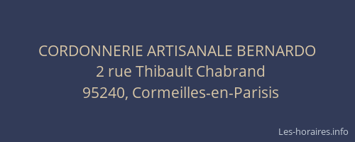 CORDONNERIE ARTISANALE BERNARDO